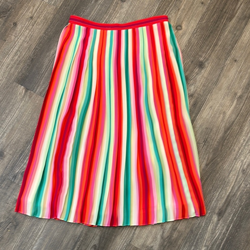 J. Crew Colorful Striped Women's Midi Skirt SZ: 0